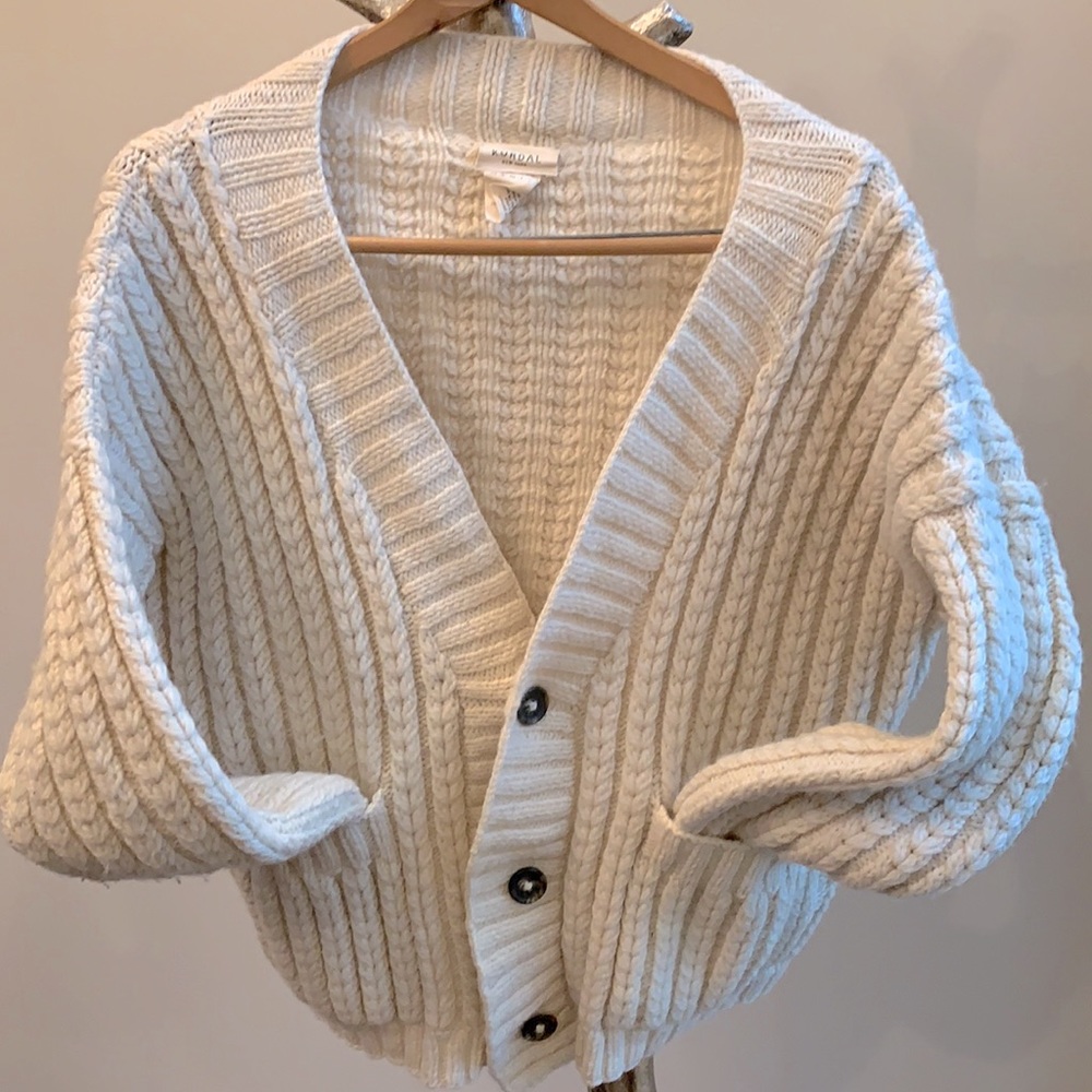 KORDAL CHUNKY PERUVIAN HANDKNIT WOOL CARDIGAN